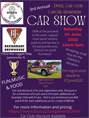 3RD Annual Cars For Cancer Cure Car Show